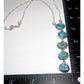 Navajo Kingman Turquoise Small Lariat Necklace Sterling 