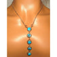 Navajo Kingman Turquoise Small Lariat Necklace Sterling