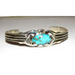 Navajo Kingman Turquoise Stacker Cuff Bracelet Sterling 