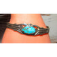 Navajo Kingman Turquoise Stacker Cuff Bracelet Sterling 