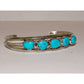 Navajo Kingman Turquoise Stacker Cuff Bracelet Sterling