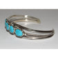 Navajo Kingman Turquoise Stacker Cuff Bracelet Sterling