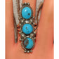 Navajo Kingman Turquoise Statement Ring Size 8 Sterling 