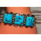 Navajo Kingman Turquoise Sterling Silver Cuff Bracelet 