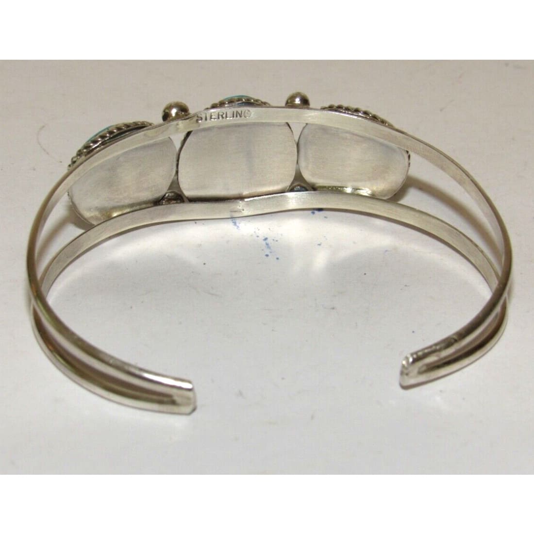 Navajo Kingman Turquoise Sterling Silver Cuff Bracelet
