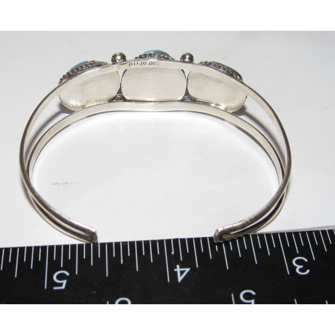 Navajo Kingman Turquoise Sterling Silver Cuff Bracelet