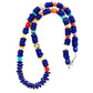 Navajo Lapis Sterling Beaded Heishi Necklace MultiColored 