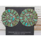 Navajo Large Turquoise Cluster Earrings Sterling Silver 1.5 