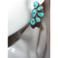 Navajo Large Turquoise Half Cluster Post Earrings Sterling 