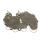 Navajo Large Turquoise Half Cluster Post Earrings Sterling 