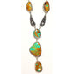 Navajo Lariat Necklace Royston Turquoise Sterling Silver