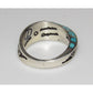 NAVAJO LONN PARKER Ring Size 7 Sterling Silver Turquoise 
