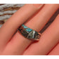 NAVAJO LONN PARKER Ring Size 7 Sterling Silver Turquoise 