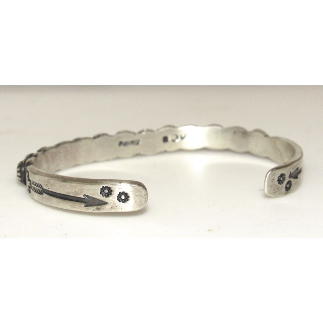 Navajo Martha Cayatineto Stacker Cuff Bracelet Sterling 