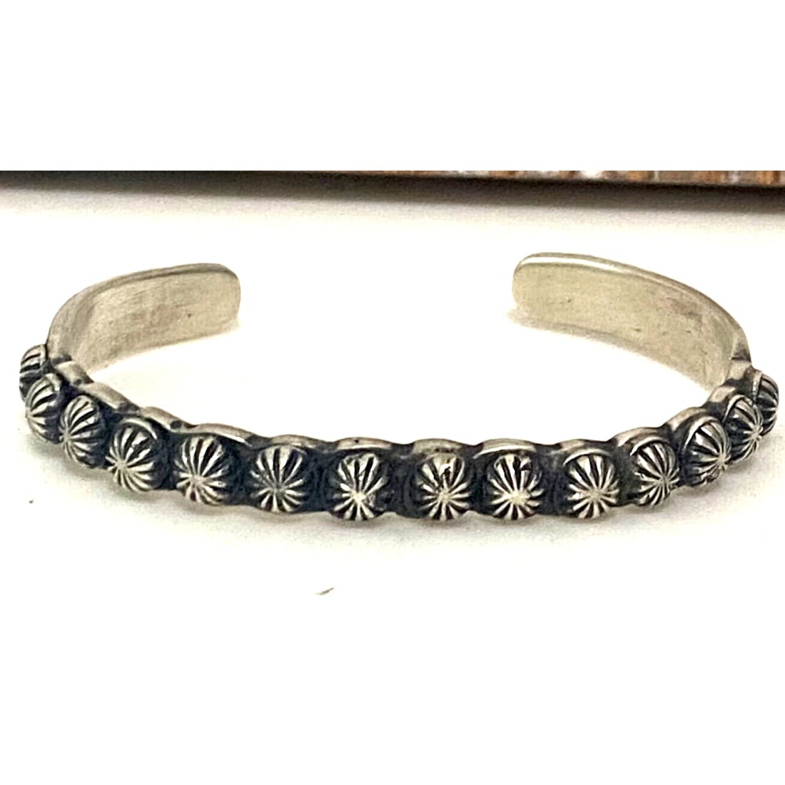 Navajo Martha Cayatineto Stacker Cuff Bracelet Sterling 