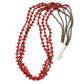 Navajo Mediterranean Coral Heishi Necklace Sterling Silver