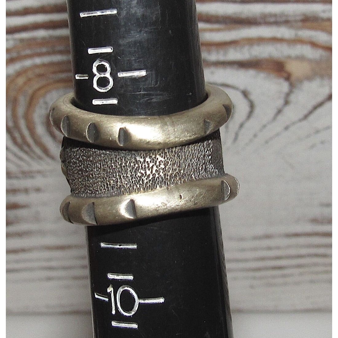 Navajo MONTY CLAW Ring Size 9 Tufa Cast Sterling Silver 