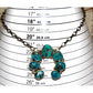 Navajo Morenci Turquoise Naja Necklace Squash Blossom