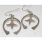 Navajo Naja Earrings Sterling Silver Turquoise Native American Sand Cast Handmade