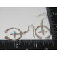 Navajo Naja Earrings Sterling Silver Turquoise Native American Sand Cast Handmade