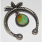 Navajo Naja Pendant Carico Lake Turquoise Cast Sterling 