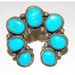 Navajo Naja Ring Size 8 Kingman Turquoise Statement Ring