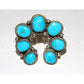 Navajo Naja Ring Size 8 Kingman Turquoise Statement Ring