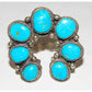 Navajo Naja Ring Size 8 Kingman Turquoise Statement Ring