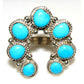 Navajo Naja Ring Size 9 Sterling Sleeping Beauty Turquoise Statement Ring Native Native American