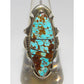 Navajo Number 8 Inlay Ring Size 7 Sterling Silver Signed 