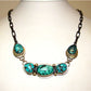 Navajo Number 8 Turquoise Bar Necklace Necklace Sterling J