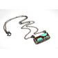 Navajo Number 8 Turquoise Bar Necklace Sterling Silver 