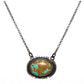 Navajo Number 8 Turquoise Bar Necklace Sterling Silver 