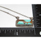 Navajo Number 8 Turquoise Bar Necklace Sterling Silver 