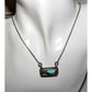 Navajo Number 8 Turquoise Bar Necklace Sterling Silver 