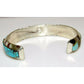 Navajo Number 8 Turquoise Inlay Cuff Bracelet Sterling 