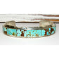 Navajo Number 8 Turquoise Inlay Cuff Bracelet Sterling 