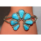 Navajo Number 8 Turquoise Naja Cuff Bracelet Statement