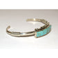 Navajo Number 8 Turquoise Stacker Cuff Bracelet Sterling