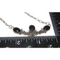 Navajo Onyx Bar Necklace Sterling Silver Henry Davis Native 