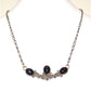 Navajo Onyx Bar Necklace Sterling Silver Henry Davis Native 