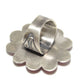 Navajo Onyx Orange Spiny Cluster Ring Sz 8 Sterling Silver 