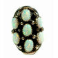 Navajo Opal Cluster Ring Size 6 Sterling Silver Signed 