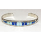 Navajo Opal Inlay Cuff Bracelet Sterling Silver Signed Native American Opal Bracelet Stacker M. Peynetsa The Southwestern Style Gallery