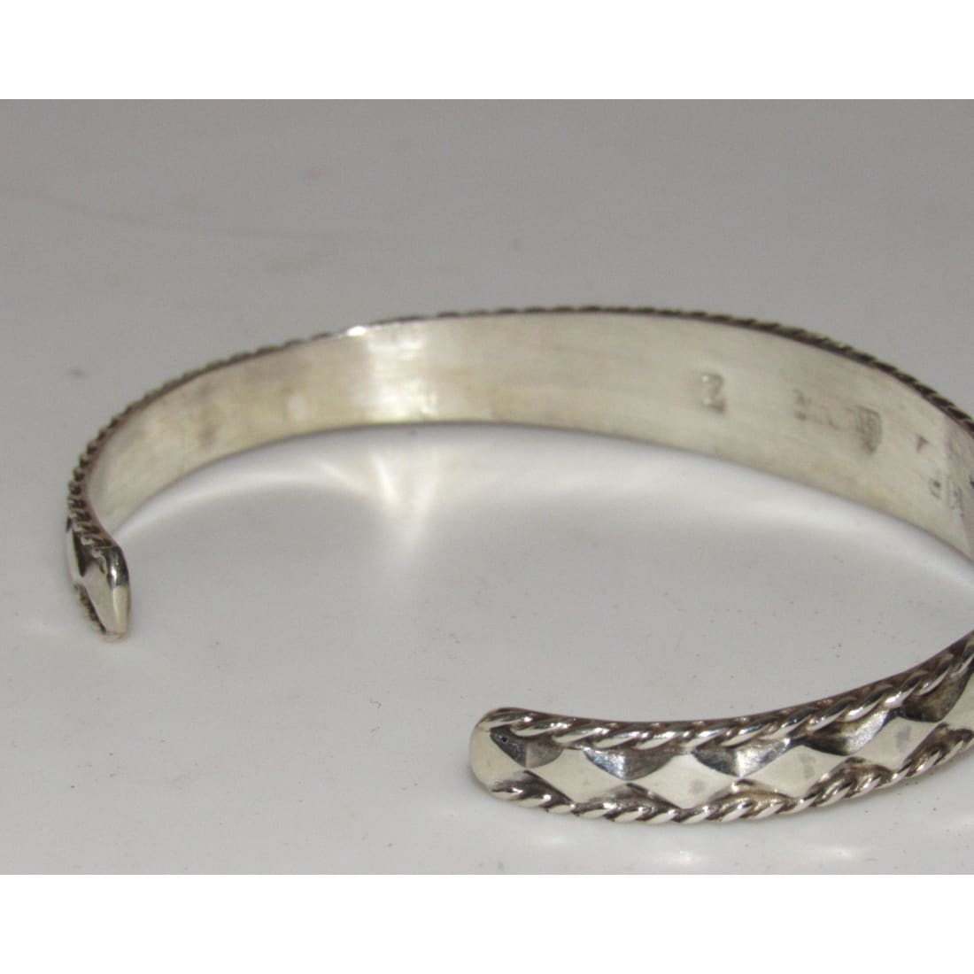 Navajo Opal Inlay Cuff Bracelet Sterling Silver Signed Native American Opal Bracelet Stacker M. Peynetsa The Southwestern Style Gallery