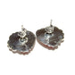 Navajo Orange Spiny Heart Stud Earrings Sterling Silver