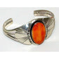 Navajo Orange Spiny Oyster Bracelet Sterling Silver Native 