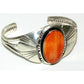 Navajo Orange Spiny Oyster Bracelet Sterling Silver Native 