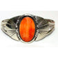 Navajo Orange Spiny Oyster Bracelet Sterling Silver Native 