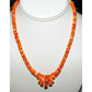 Navajo Orange Spiny Oyster Heishi Necklace Rolled Beads 
